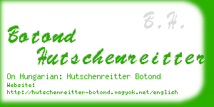 botond hutschenreitter business card